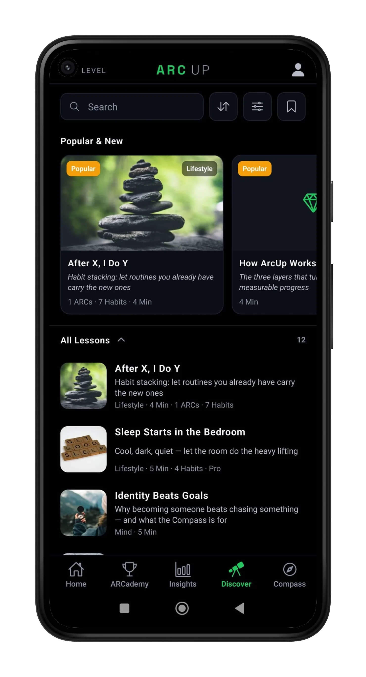 Discover — Lerninhalte und Lektionen